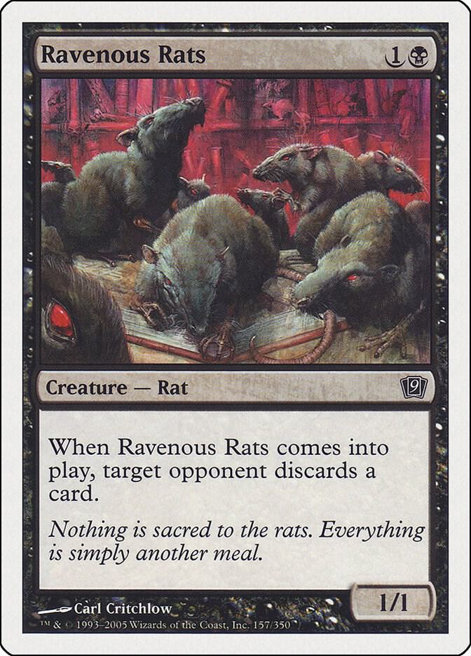 Ravenous Rats 157 card from 9th Edition