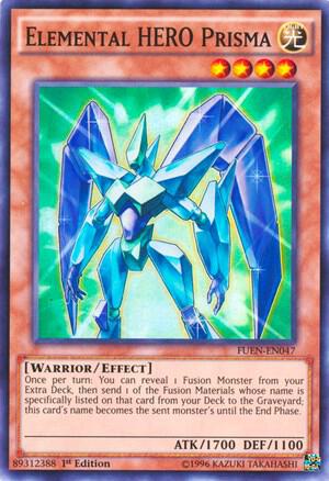 Elemental HERO Prisma FUEN-EN047 card from Fusion Enforcers