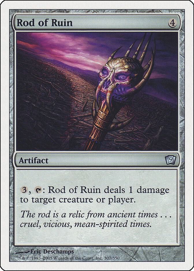 Rod of Ruin 307 card from 9th Edition