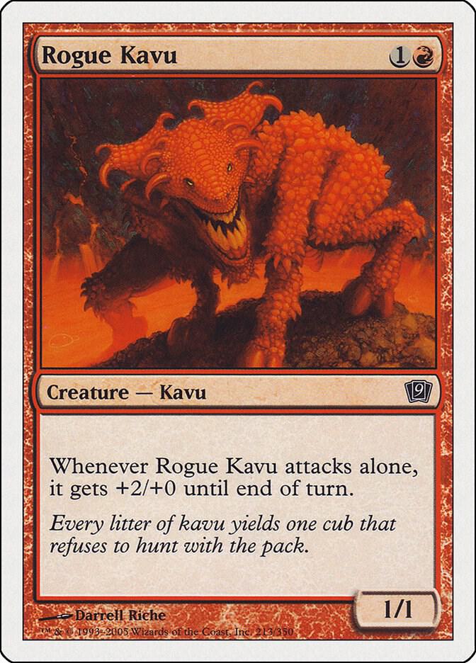 Rogue Kavu 213 card from 9th Edition