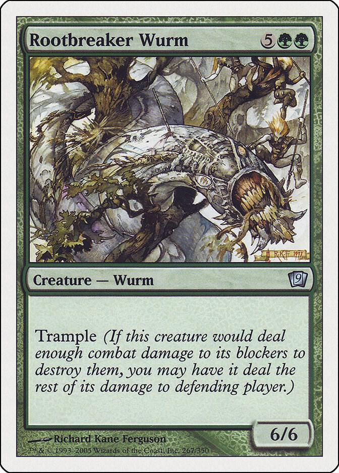 Rootbreaker Wurm 267 card from 9th Edition