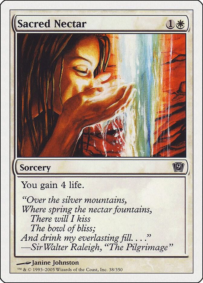 Sacred Nectar 38 card from 9th Edition