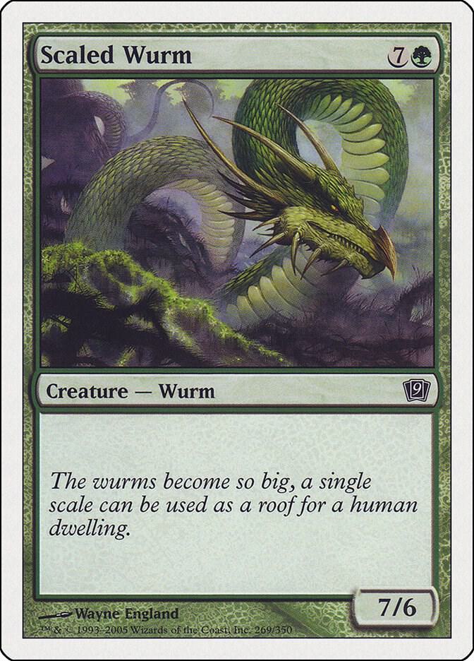 Scaled Wurm 269 card from 9th Edition