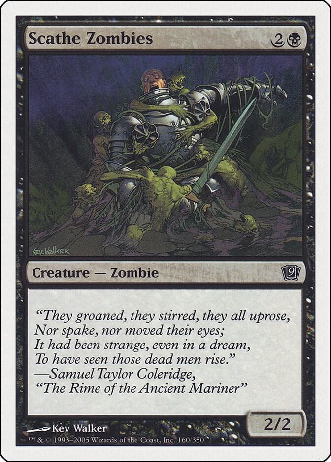 Scathe Zombies 160 card from 9th Edition