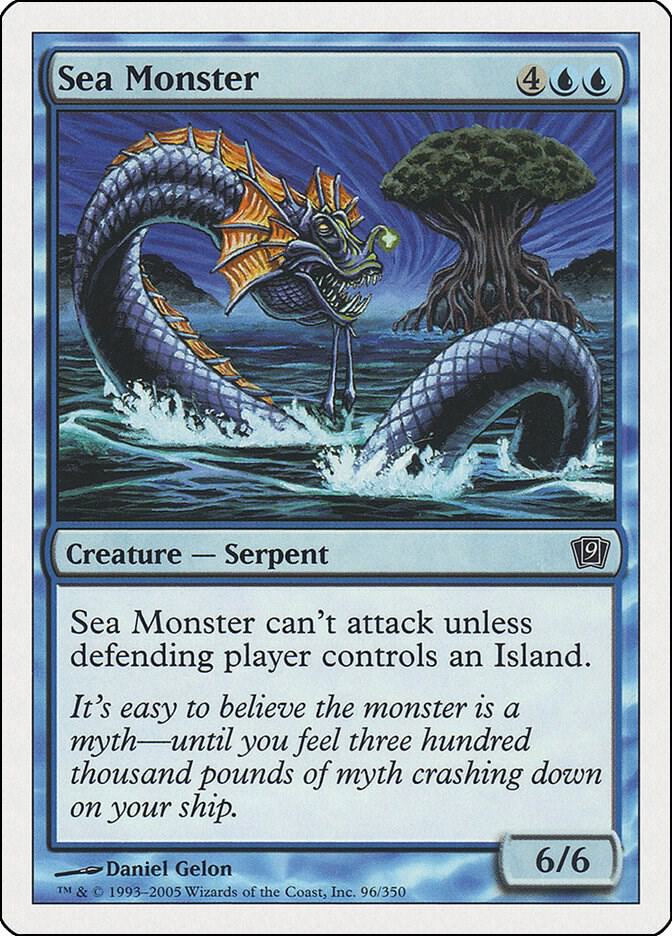 Sea Monster card from 9th Edition