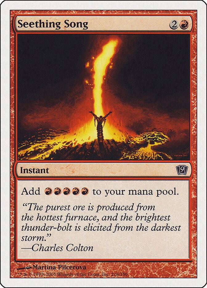 Seething Song 216 card from 9th Edition
