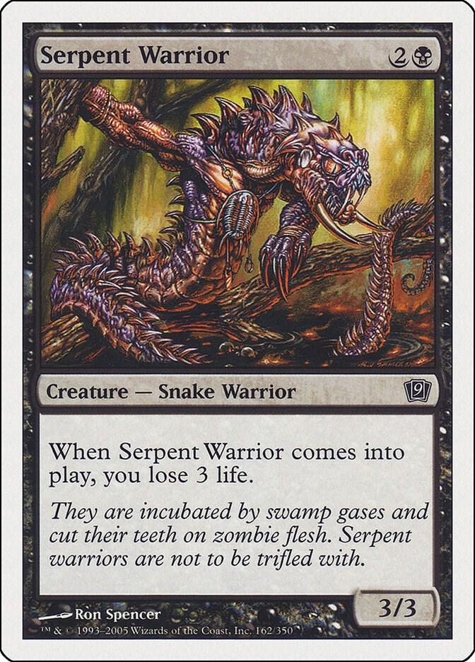 Serpent Warrior card from 9th Edition