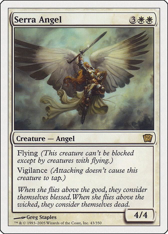 Serra Angel card from 9th Edition