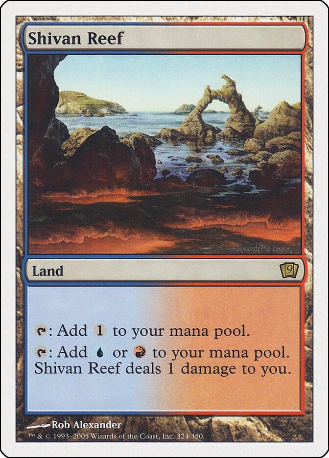 Shivan Reef 324 card from 9th Edition