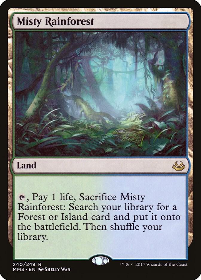 Misty Rainforest 240 card from Modern Masters 2017