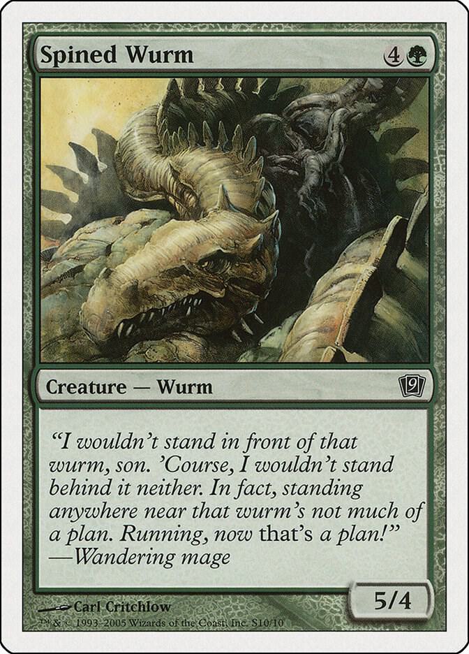 Spined Wurm card from 9th Edition