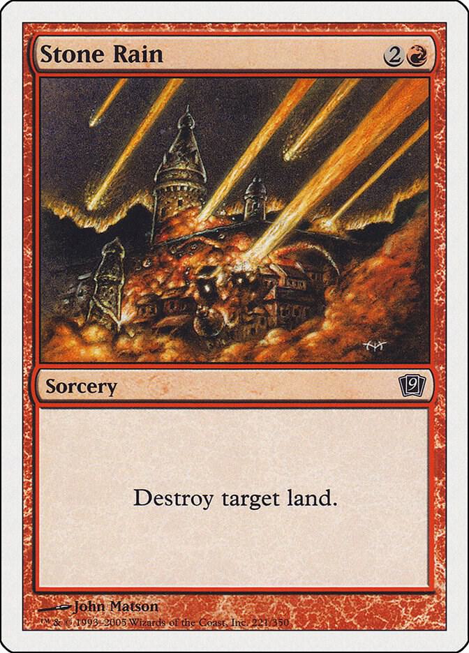 Stone Rain 221 card from 9th Edition