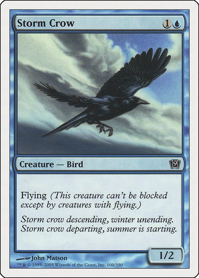 Storm Crow 100 card from 9th Edition