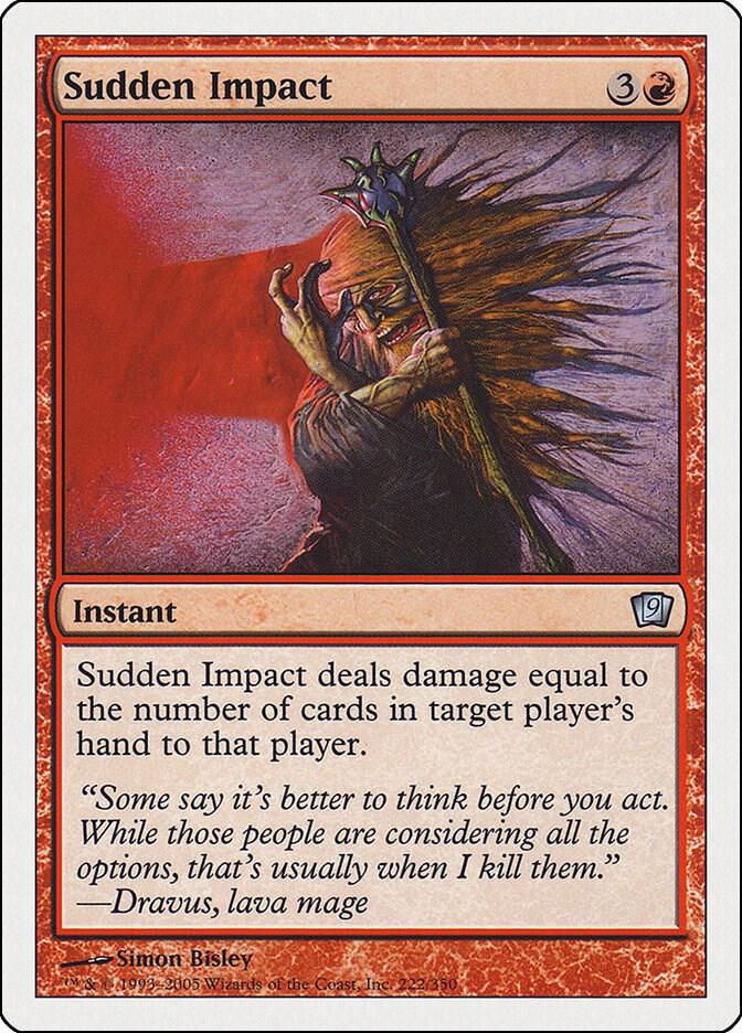 Sudden Impact 222 card from 9th Edition