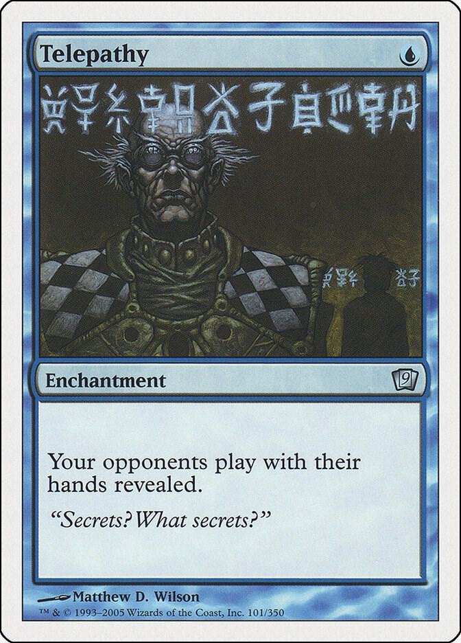 Telepathy 101 card from 9th Edition