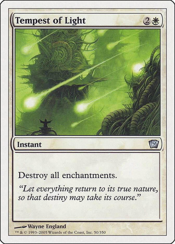Tempest of Light 50 card from 9th Edition