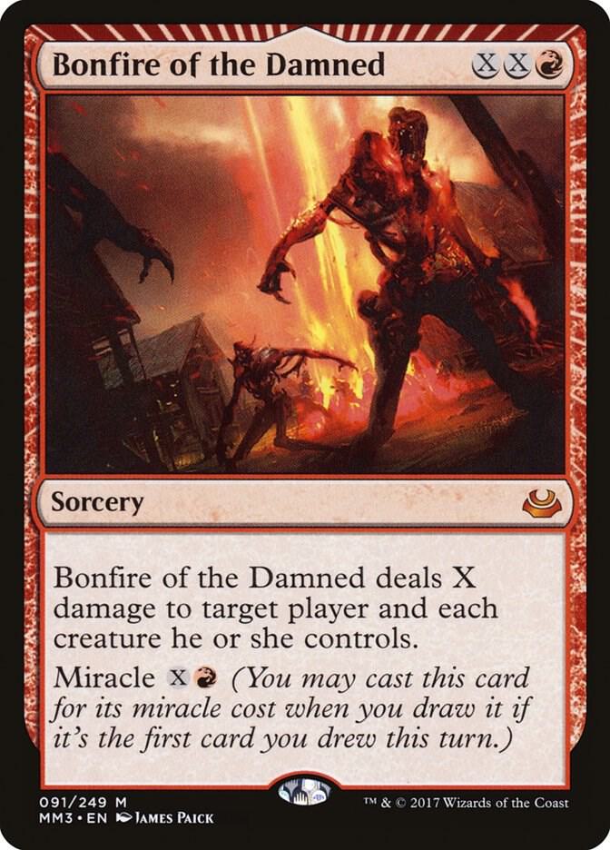Bonfire of the Damned 91 card from Modern Masters 2017