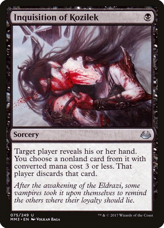 Inquisition of Kozilek 75 card from Modern Masters 2017