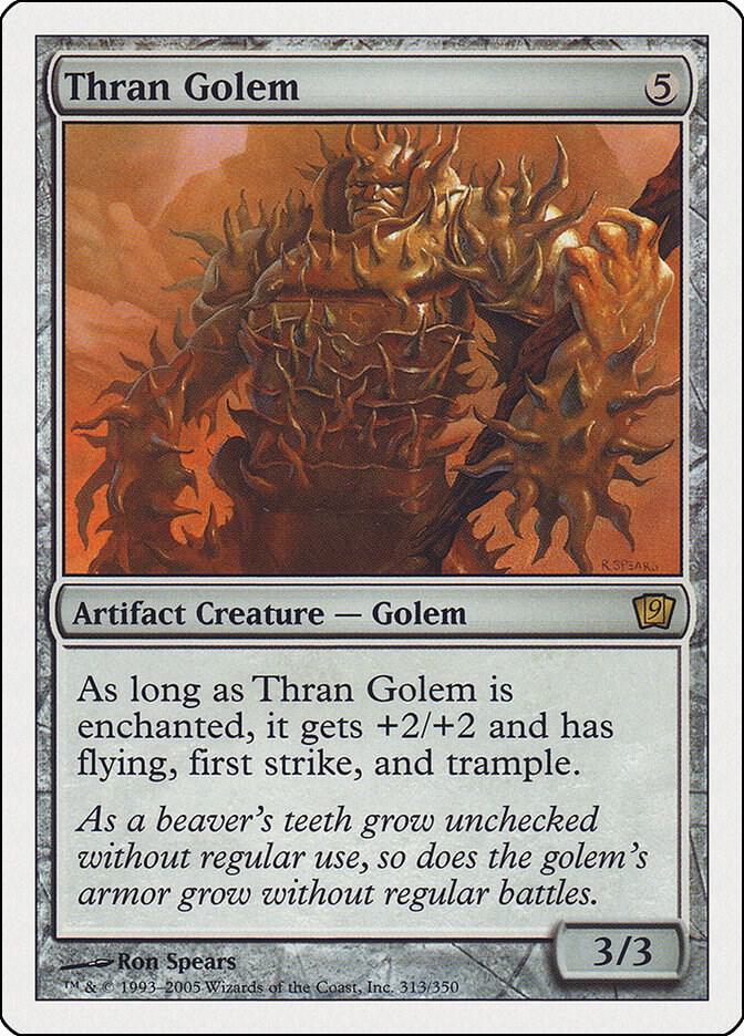 Thran Golem 313 card from 9th Edition
