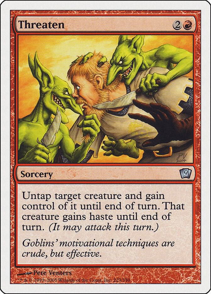 Threaten 223 card from 9th Edition