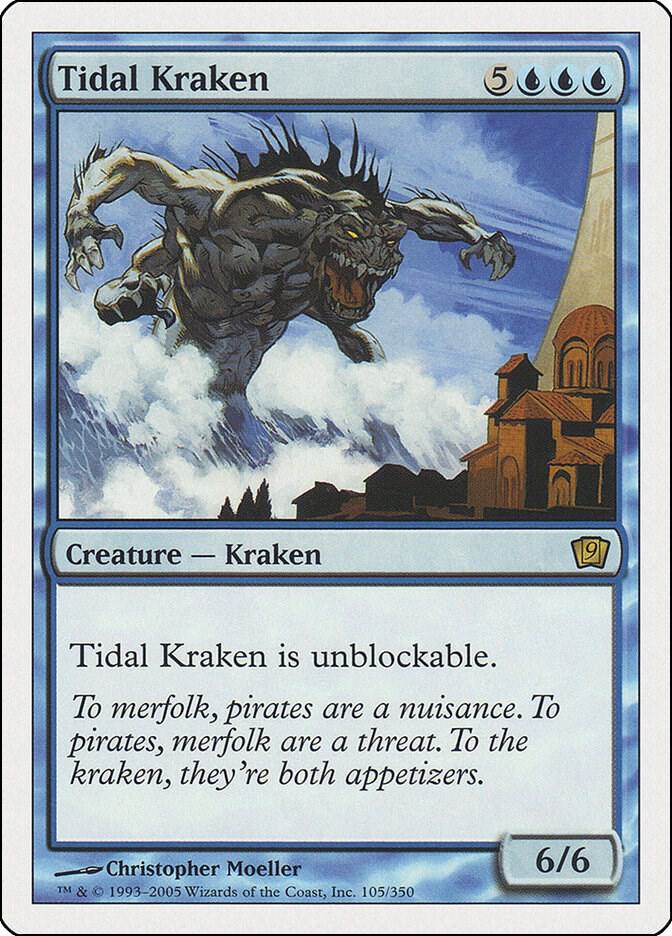 Tidal Kraken 105 card from 9th Edition