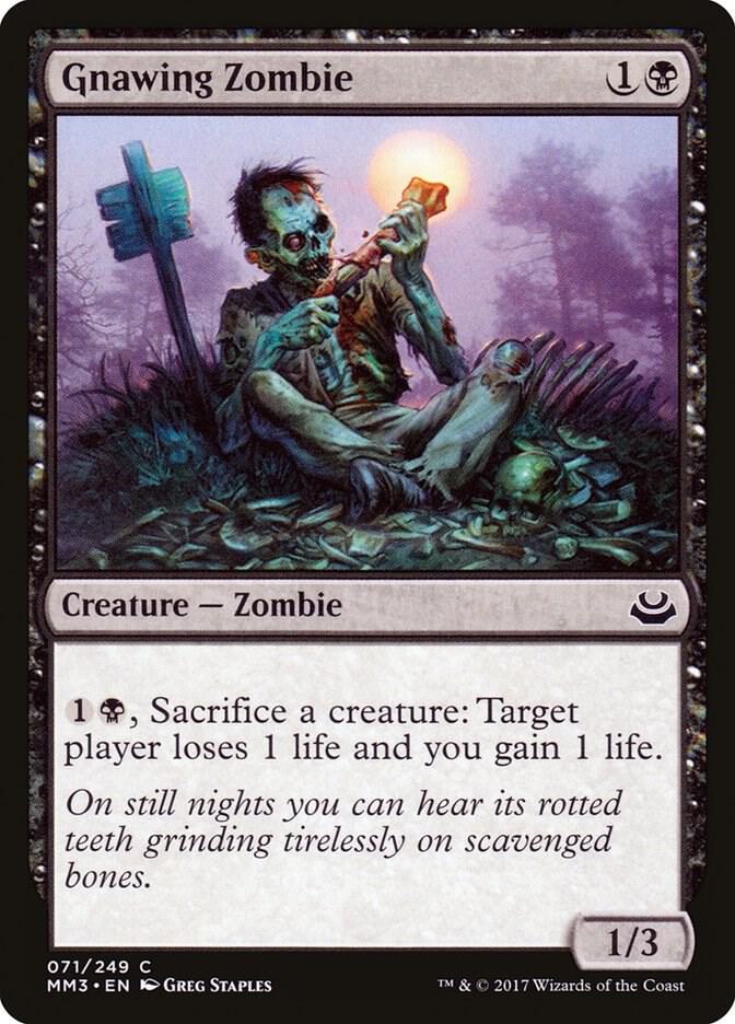 Gnawing Zombie 71 card from Modern Masters 2017