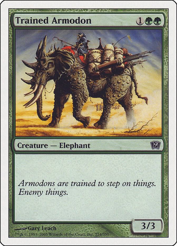 Trained Armodon 274 card from 9th Edition