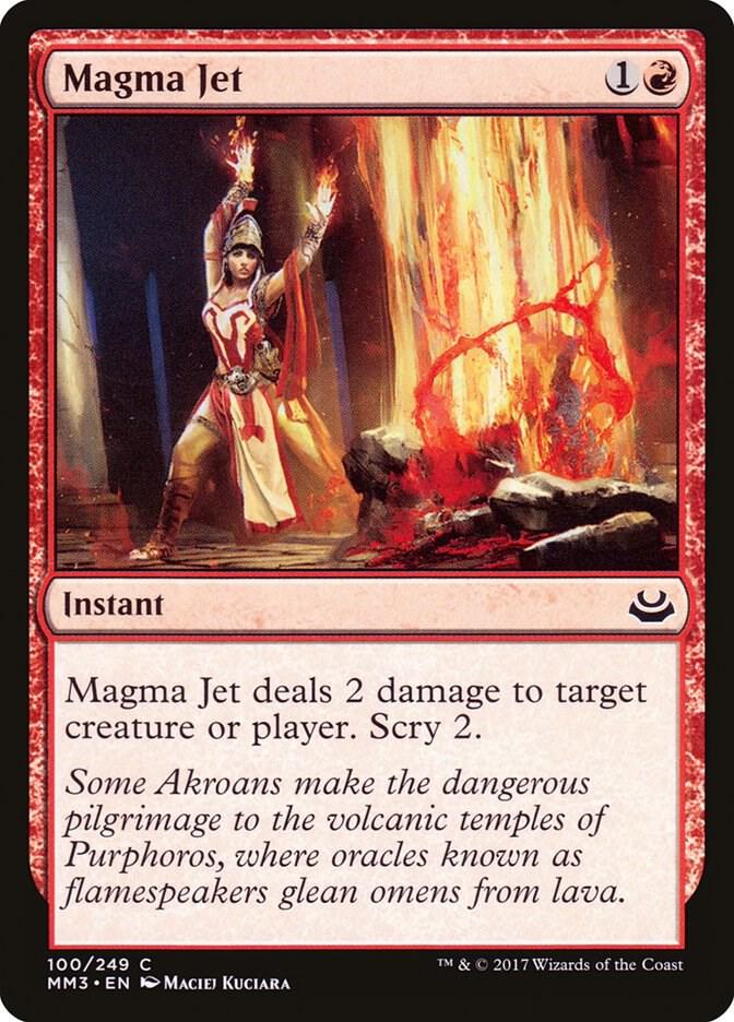 Magma Jet 100 card from Modern Masters 2017