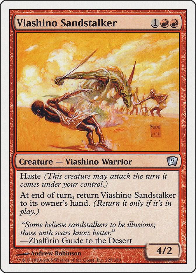 Viashino Sandstalker 225 card from 9th Edition