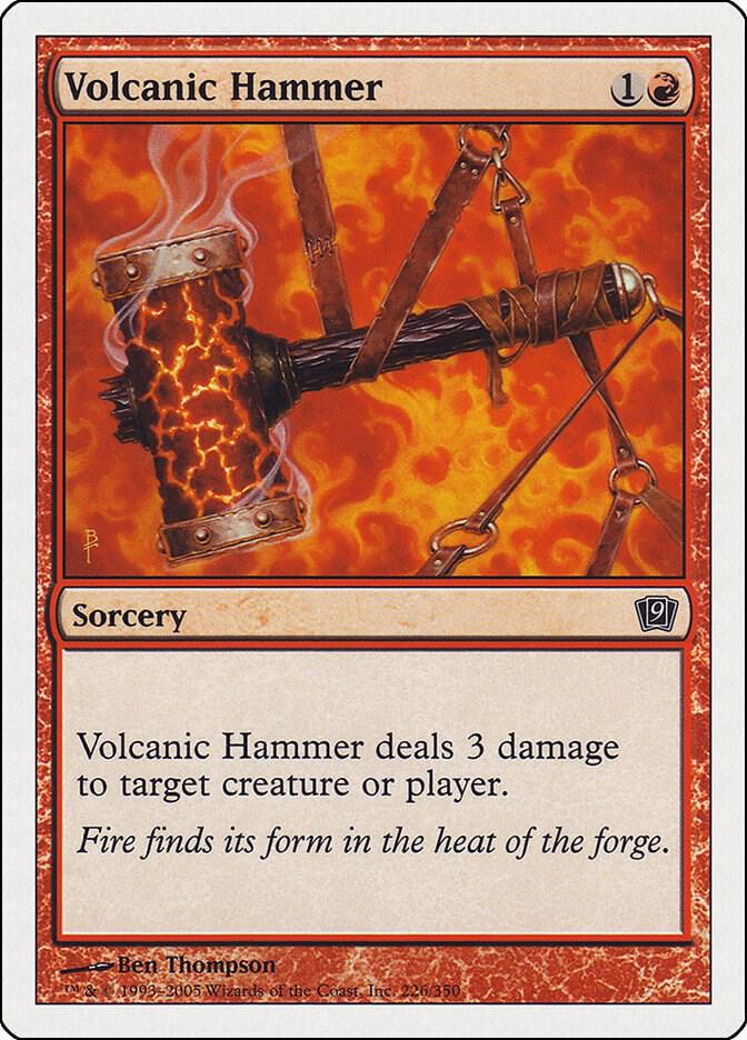 Volcanic Hammer 226 card from 9th Edition