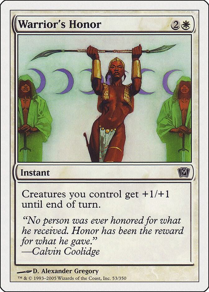Warrior's Honor 53 card from 9th Edition