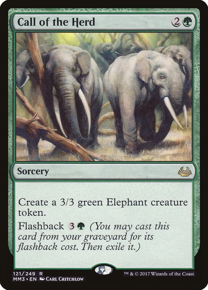 Call of the Herd 121 card from Modern Masters 2017
