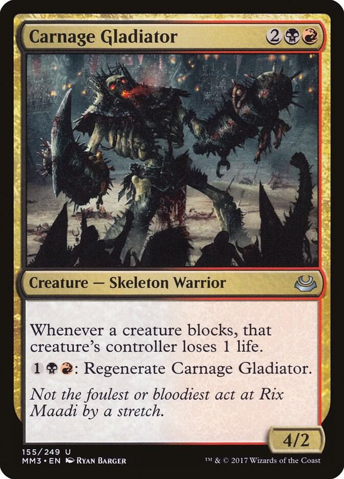Carnage Gladiator 155 card from Modern Masters 2017
