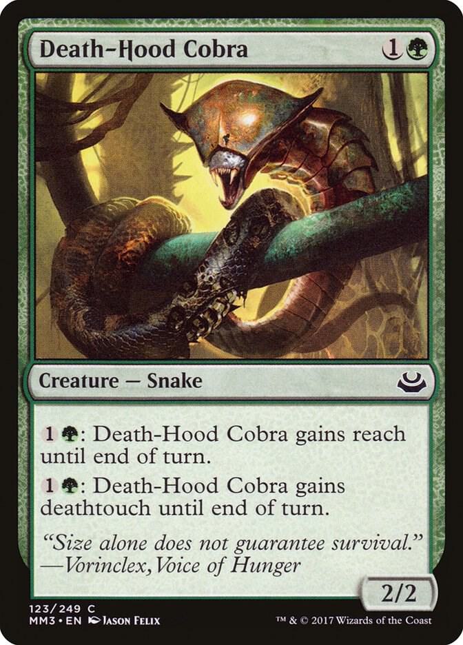 Death-Hood Cobra 123 card from Modern Masters 2017