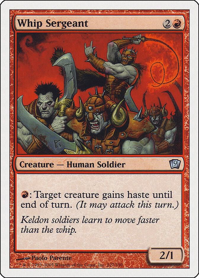 Whip Sergeant 227 card from 9th Edition