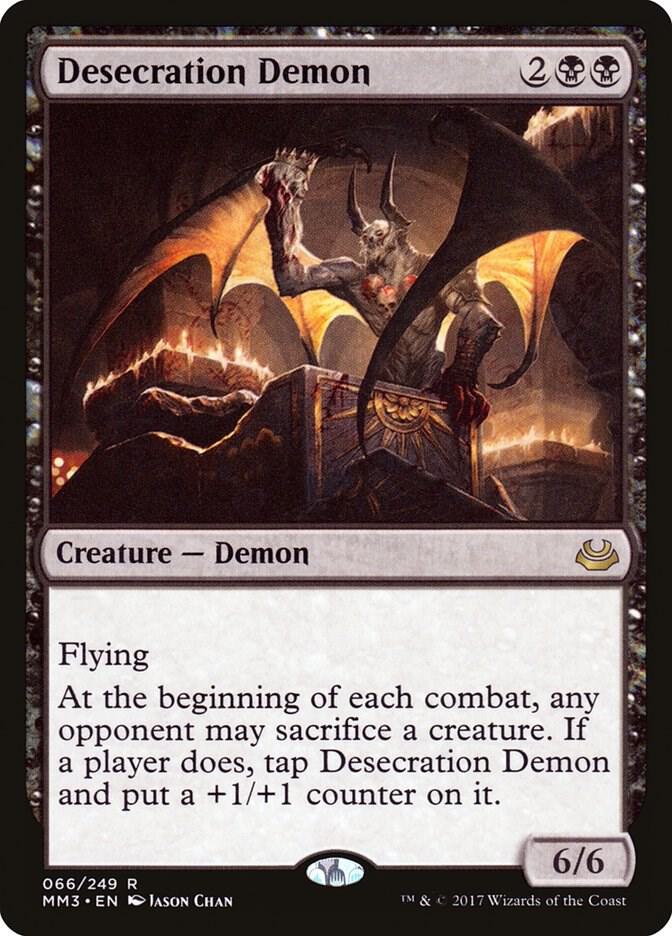 Desecration Demon 66 card from Modern Masters 2017