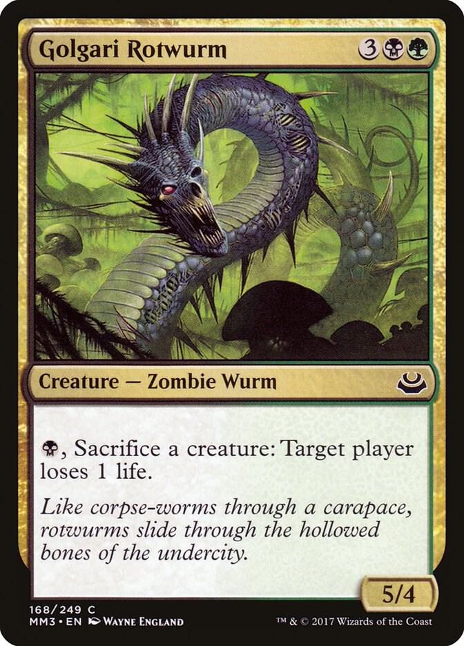 Golgari Rotwurm 168 card from Modern Masters 2017