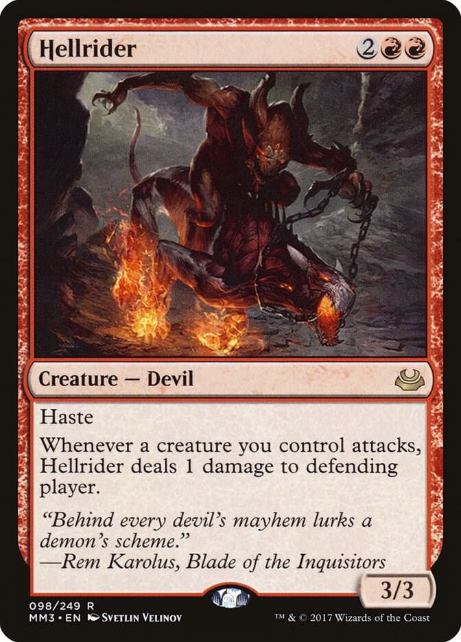 Hellrider 98 card from Modern Masters 2017