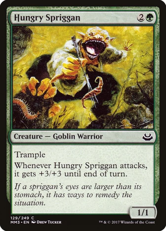 Hungry Spriggan 129 card from Modern Masters 2017