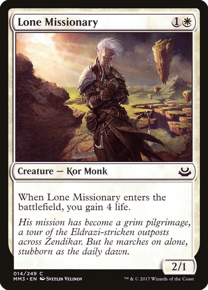 Lone Missionary 14 card from Modern Masters 2017