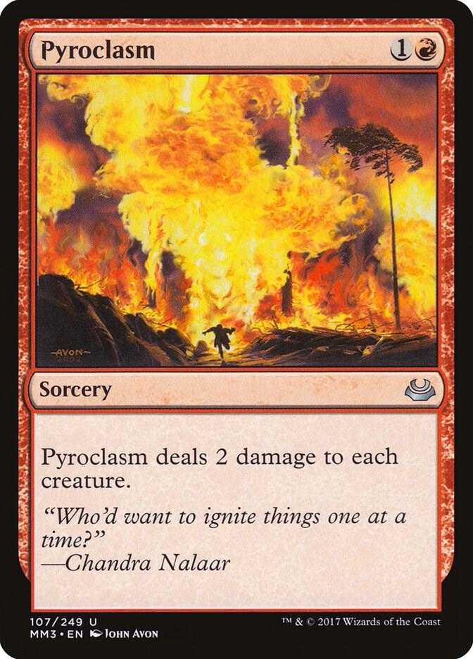 Pyroclasm 107 card from Modern Masters 2017