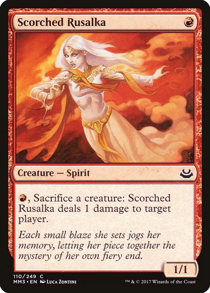 Scorched Rusalka 110 card from Modern Masters 2017