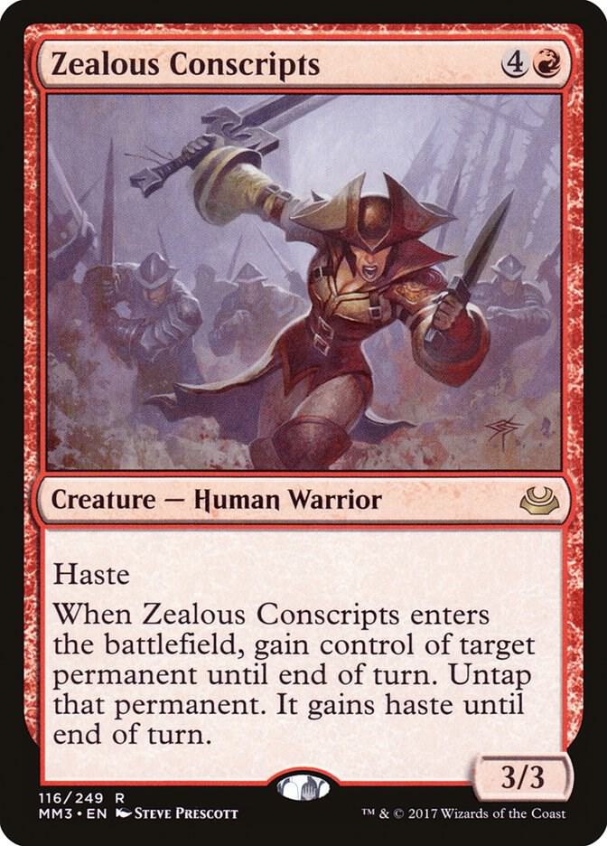 Zealous Conscripts 116 card from Modern Masters 2017