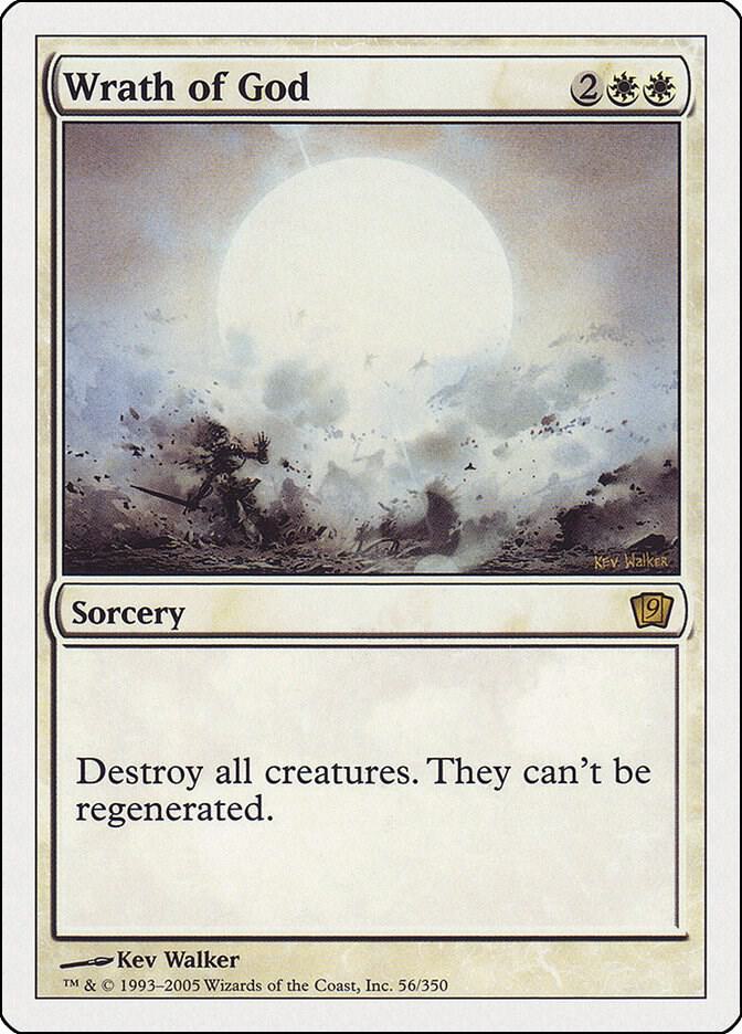 Wrath of God 56 card from 9th Edition