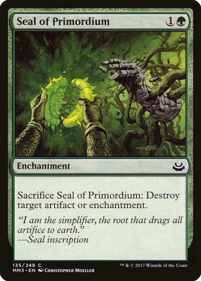 Seal of Primordium 135 card from Modern Masters 2017