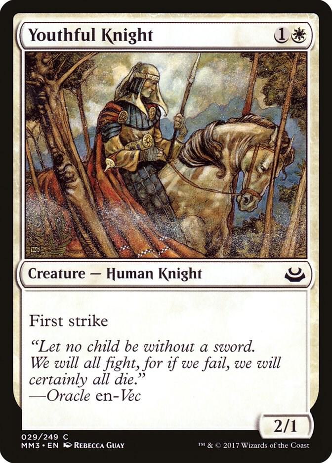 Youthful Knight 29 card from Modern Masters 2017