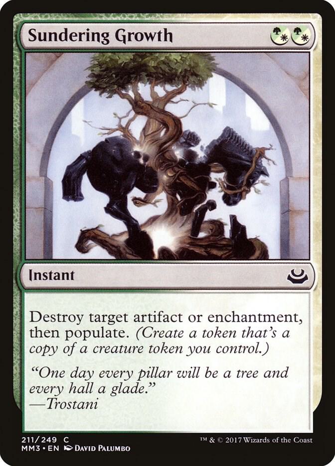 Sundering Growth 211 card from Modern Masters 2017