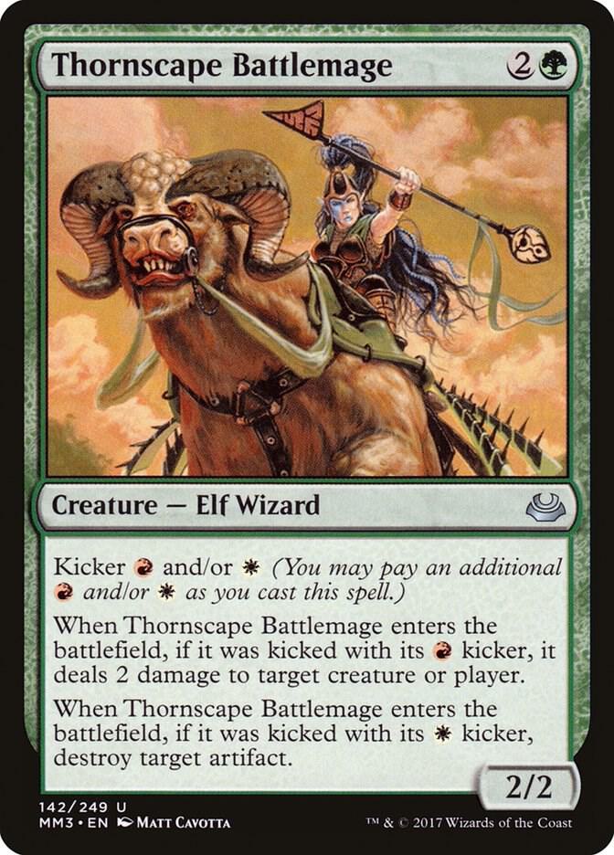 Thornscape Battlemage 142 card from Modern Masters 2017