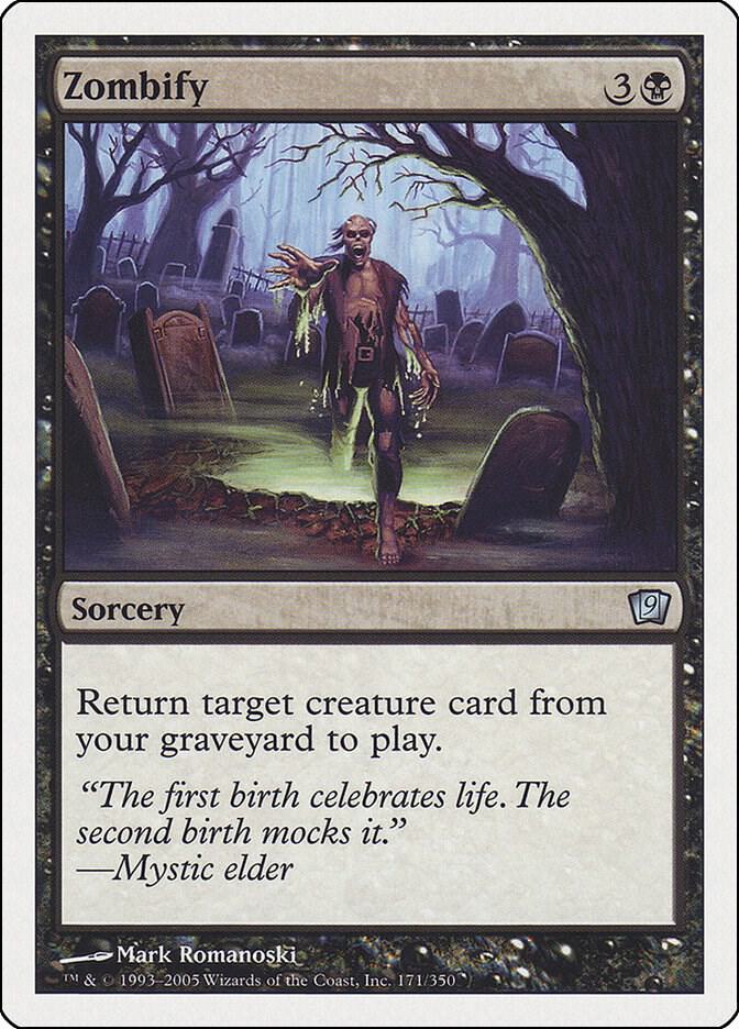 Zombify card from 9th Edition