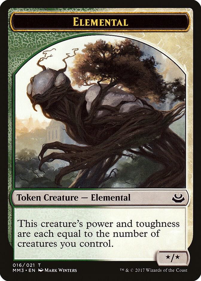 Elemental Token 16 card from Modern Masters 2017